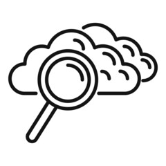 Poster - Data cloud job search icon outline vector. Online internet
