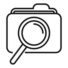Poster - Search folder chat icon outline vector. Online job