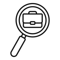Poster - Search job icon outline vector. Business computer