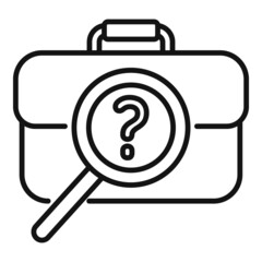 Poster - Job search bag icon outline vector. Online interview