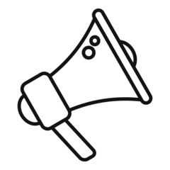 Poster - Hire megaphone icon outline vector. Job search
