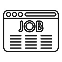 Poster - Online job icon outline vector. Search business