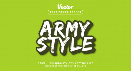 Poster - Editable text effects, Army Style text in a modern style and an interesting pencil writing feel