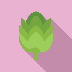 Sticker - Vegetable artichoke icon flat vector. Food plant