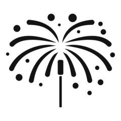 Sticker - New year firework icon simple vector. Carnival event