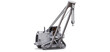 White crawler crane with side boom. 3d rendering.