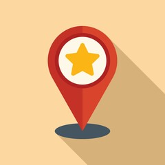 Sticker - Event location icon flat vector. Business manager