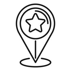 Sticker - Event location icon outline vector. Business manager