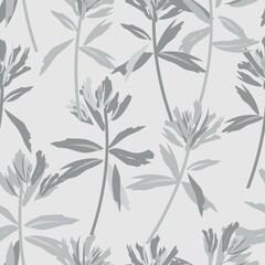 Wall Mural - Floral Brush strokes Seamless Pattern Design