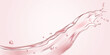 Splashing pink liquid