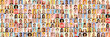 canvas print picture - Panorama aus Portrait Collage von Frauen in Berufen