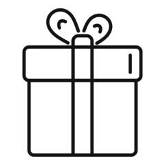 Wall Mural - Donate gift box icon outline vector. Help hand