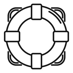 Poster - solution lifebuoy icon outline vector. creative business