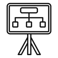 Poster - solution banner icon outline vector. business problem