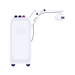 Fototapete - Medical device for UHF therapy semi flat color vector object. Full sized item on white. Rehabilitation equipment simple cartoon style illustration for web graphic design and animation
