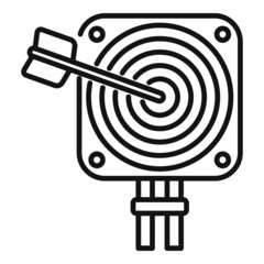 Poster - solution new target icon outline vector. creative problem