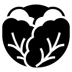 Poster - cabbage glyph icon