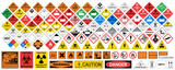 Fototapeta Pokój dzieciecy - Vector hazardous material signs. Globally Harmonized System warning signs. All classes. Hazmat isolated placards