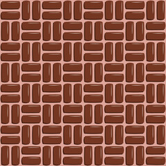 Poster - Two brown bricks. A vector of bricks that form squares, arranged vertically, horizontally. Interior and decoration. Good for wallpaper.