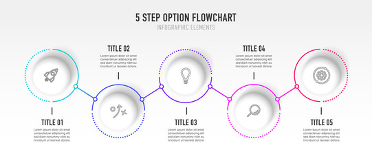 Poster - Timeline infographic design with 5 options or steps. Infographics for business concept. Can be used for presentations workflow layout, banner, process, diagram, flow chart, info graph, annual report.