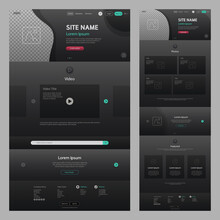 Website Template Dark With Transparency