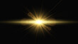 Gold star burst. Golden glitter light effect. Vector illustration