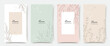 Background template with copy space for text and line drawings flowers in pastel colors. Editable vector banner for social media post, card, cover, invitation,
poster, mobile apps, web ads