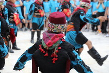 Turkey, Mugla, Mentese Local Cultural Festival Folklore (efe Zeybek) Men's And Women's Clothes