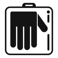 Poster - Glove box icon simple vector. Surgical latex