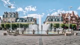 Fototapeta Paryż - Place de Morny, Deauville, Normandie, France 