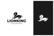 Sitting Lion Logo Design Vector
