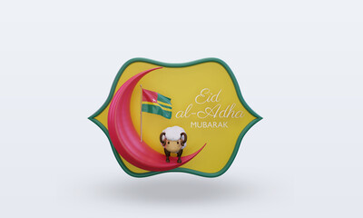 Poster - 3d eid al adha Togo flag rendering front view