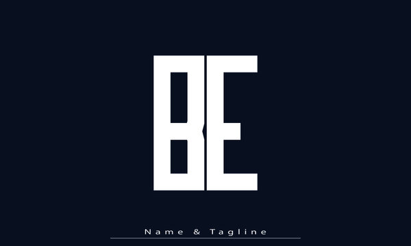 Alphabet letters Initials Monogram logo BE, EB