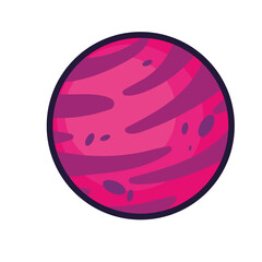 Wall Mural - pink planet design