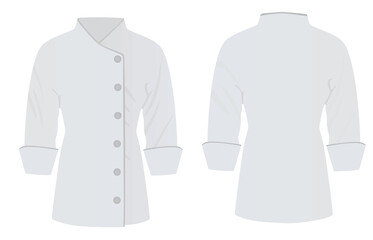 Wall Mural - White cook uniform. vector illustration