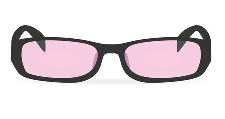 Wall Mural - Pink nerd glasses. vector illustration