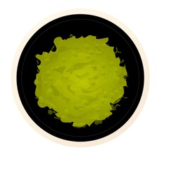 Sticker - Ceremony health matcha tea icon cartoon vector. Green powder