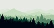 fresh green forest and mountains animation