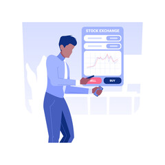 Poster - Make investments isolated concept vector illustration. Person deals with money investment online using smartphone, commercial bank, corporate banking, budget growth vector concept.