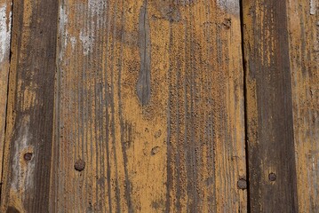 Sticker - brown  wooden texture from old  boards in the old fence wall