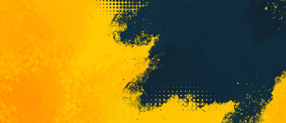 Dark blue and Yellow abstract background with grunge texture. Vector illustration	
