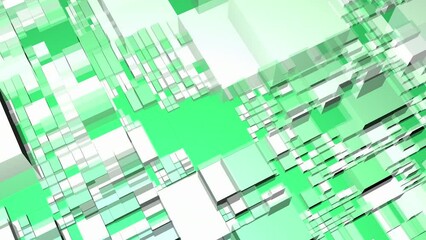 Poster - A bright composition of rectangles of different sizes.Motion.Multi-colored figures in animation that move and change sizes.