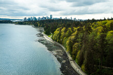 Vancouver And Stanley Park From Lions Gate Bridge