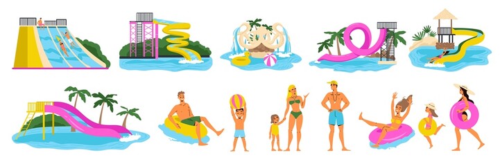 Wall Mural - Waterpark Flat Set