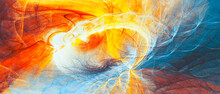 Abstract Fiery Background. Fractal Artwork For Creative Graphic Design