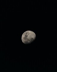 full moon over black