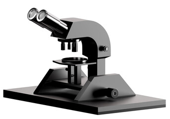 Poster - laboratory microscope. microscope visualization minimalist style. laboratory equipment on white. mic
