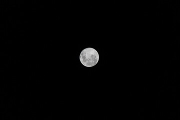 full moon over black