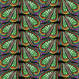 Fototapeta Młodzieżowe - Seamless motley doodling pattern of leaves. Designer print Inspired by the Zentangle. Background for Wallpaper, cloth and fabric textile design, paper.