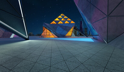 Wall Mural - Contemporary triangle shape design modern Architecture building exterior